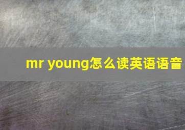 mr young怎么读英语语音